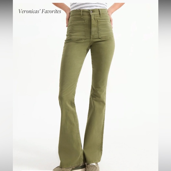 Veronica Beard Beverly Patch-Pocket Skinny Flare Twill Pant - Picture 2 of 7